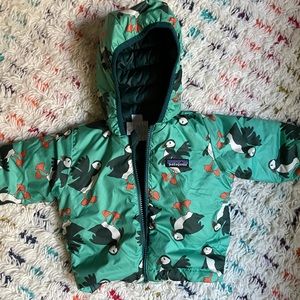 3-6 mos reversible patagonia puffy baby jacket
